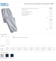 Girls Tennis Sweatpants Essential Fleece With Pockets