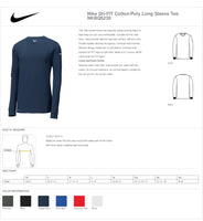 Softball Nike Long Sleeve Dri Fit Shirt