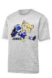 Girls Soccer Caricature Short Sleeve Dri Fit Shirt