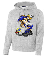 Softball Caricature Long Sleeve Dri Fit Hooded Sweatshirt